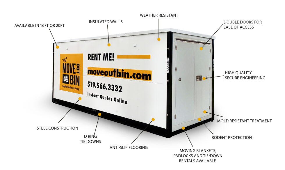 Portable Storage Container for Rent in Windsor Move Out Bin